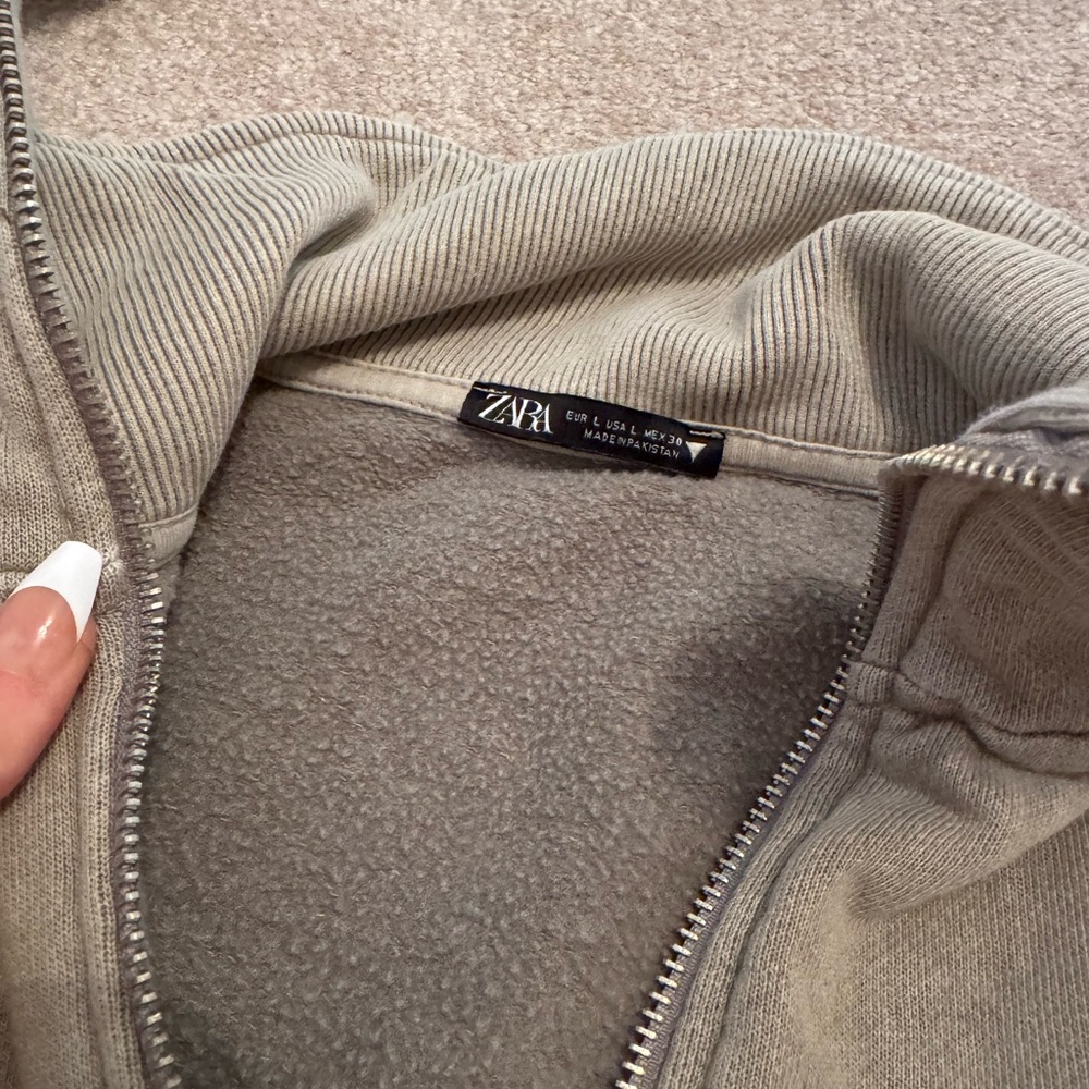 Green Gray Half-Zip Sweater - Picture 2 of 5